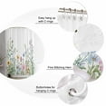 thumbnail image 5 of Extra Long Shower Curtain 72x84 Inch, Spring Floral Shower Curtain Waterproof Bathroom Decor Wildflowers Herbs Summer Botanical Fabric Bath Curtain Set Accessories with Hooks, 5 of 6