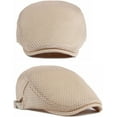 thumbnail image 4 of 2PCS&3PCS Men's Breathable Mesh Summer Hat Flat Cap Beret Ivy Gatsby Newsboy Cabbie Caps, 4 of 7