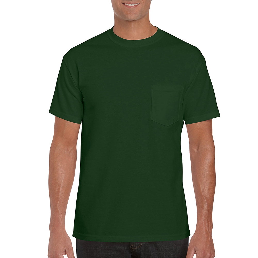 Gildan Men's Ultra Cotton T-Shirt With Pocket - G2300 - Walmart.com