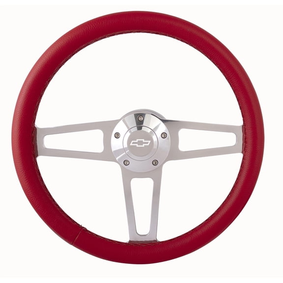 Billet T Series Red Wrap ped Steering Wheel