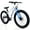 White Blue, variant on CYBIC Fat Tire Mountain Bike 24 /26 inch Wheels, 7/21 Speeds, with High Carbon Steel Frame, Double Disc Brake Fat Tire Bike