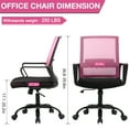 thumbnail image 7 of BestOffice Ergonomic Office Chair, Lumbar Support, Swivel Rolling for Women(Pink), 7 of 7
