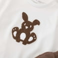 thumbnail image 6 of Huowey Baby Boys Toddler Easter Tracksuit Set Spring Cartoon Rabbit Embroidered Long Sleeve Pullover Crewneck Sweatshirt Top Trousers Two Piece Outfits Casual Spring Dailywear,White,3-6 Months, 6 of 9