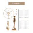 thumbnail image 6 of Nuptio 21.3in/54cm Tall Crystal Gold Metal Vase Flower SCrystal Metal Centerpiece Vase 10Pcs 21.3 inches Tall Flower Stand Holders Wedding Centerpiece Chandelier for Reception Tables Wedding Supplies, 6 of 9