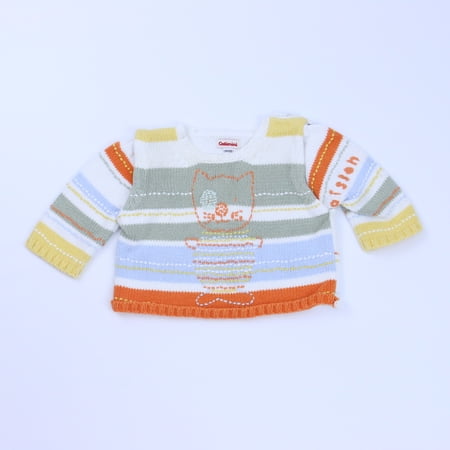 

Pre-owned Catimini Unisex White | Green | Orange Sweater size: 3 Months
