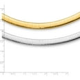 thumbnail image 4 of 14K Two-Tone Lt Reversible 8mm Omega With Extender Necklace (18 X 8) Made In Italy roml8-18, 4 of 5