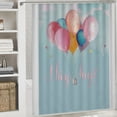 thumbnail image 6 of Orinice Balloons Bathroom Decor Set Colorful Luxurious Graphic Print Polyester Fabric Fashion Shower Curtain with Hooks 100% Polyester Washable Bathroom Shower Curtain Set 60x72, 6 of 7