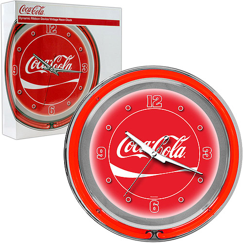 14" CocaCola Neon Clock, Dynamic Ribbon