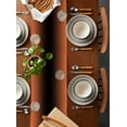 thumbnail image 2 of ERUNPONLY Orange Black Ombre Table Runner - 48 Inch Long Modern Gradient Abstract Art Cotton and Linen Blended Dress Scarves Farmhouse Table Runner for Kitchen Dining, Coffee Table, 13" x 48", 2 of 8