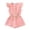 Pink, variant on Girls Jumpsuit Button Up Fly Sleeve Solid Playsuit Clothes for Kids Denim Jumpsuit 0-5 Years ,2-3 Years