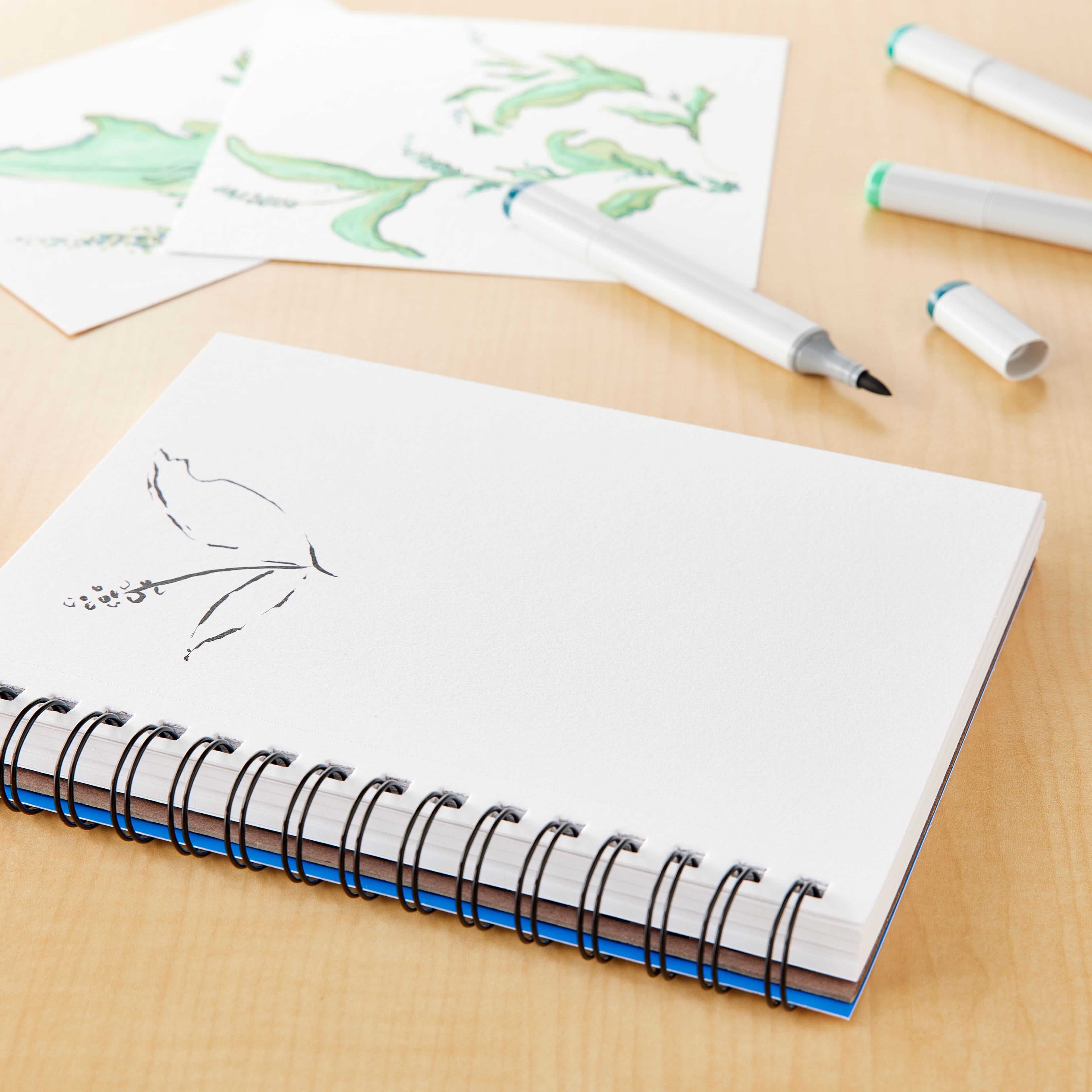 Canson XL Mix Media Spiral Bound Pad - Acid Free Heavyweight Paper, Sketch Pad for Acrylic, Watercolor, Pen and Pencil - Bulk 12 Pack