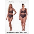 thumbnail image 3 of SHEWIN Women's 2 Pieces Bikini Swimsuit, High Waist Cut-Out Spaghetti Straps, Set (Women's), 3 of 10