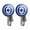 Blue, variant on Green Lantern Blackest Night Black Lantern Logo Novelty Clip-On Stud Earrings