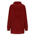 thumbnail image 4 of Zedker Women'S Solid Color Turtleneck Sweaters,Cozy Long Sleeve Knitted Casual Pullover Tops, Warm Comfortable Winter Fall Fashion Slim Blouses,Wine,XXXL, 4 of 6