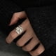 thumbnail image 5 of Anillo de Dedo Abierto, Irregular, Anillo Geométrico, Joyería Punk para Mujer, Regalo Plateado, 5 of 6