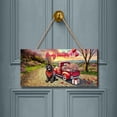 thumbnail image 2 of Be My Valentine's Newfoundland Truck Full of Love Flower Balloon Landscape Wood Sign Newfie Dog Lover Gifts Hanging Wall Home Decor - 02029, 2 of 5