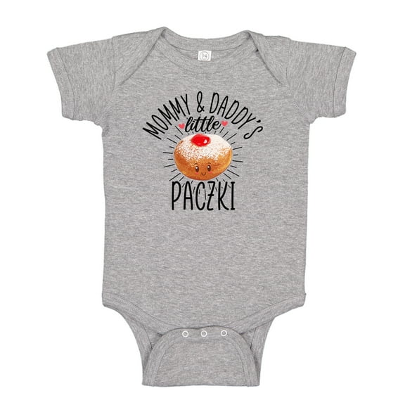 Mommy and Daddy's Little Paczki Baby Bodysuit One Piece NB Athletic Heather