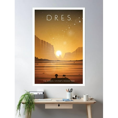 Kerbal Space Program Poster - Dres Poster Wall Art, Modern Wall Decor For Living Room Bedroom, 12x18 UNFRAMED