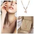 thumbnail image 5 of YYKihy Rose Gold Love Clever Pendant Necklaces Stainless Jewelry Chain Star Necklace For Women, 5 of 8