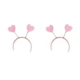 thumbnail image 2 of Minnieouse Cintas para el pelo Lentejuela elegante en forma de corazón con resorte Antideslizante Accesorios para peinados Diademas Concierto de cheque rosa 2Conjunto, 2 of 6