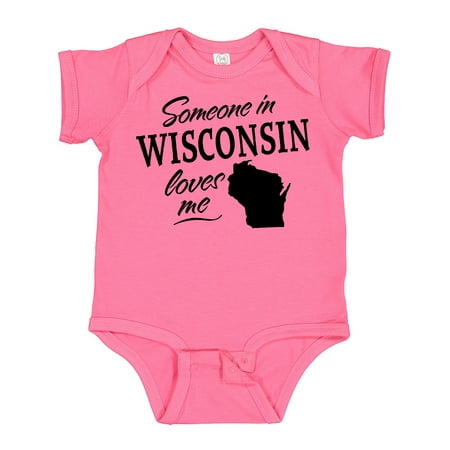 

Inktastic Someone in Wisconsin Loves Me Gift Baby Boy or Baby Girl Bodysuit