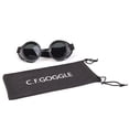 thumbnail image 4 of SAYFUT Vintage Steampunk Metal Welding Goggles Retro Gothic Halloween Cosplay Round Black Glass Lens, 4 of 5