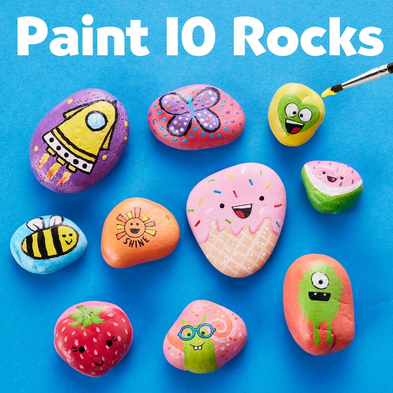 Creativity For Kids Hide and Seek Rock Painting Kit - Arts and Crafts for  Kids Ages 6-8+, Gifts for Kids, Craft Kit with 10 Rocks and Waterproof