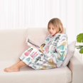 thumbnail image 4 of Fantasy Princess Pattern Blanket Hoodies for Kids 6-13YR Oversize Wearable Blanket Hoodies for Boys Girls Teens, 4 of 7