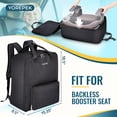 thumbnail image 2 of Mochila de Viaje para Asiento Elevador de Coche YOREPEK Plegable Negro, 2 of 8