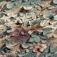 thumbnail image 4 of Ambesonne Oriental Floral Table Runner & Placemats, Art Ethnic Flowers, Placemat 4 pcs + Runner 16"x72", Reseda Green Ruby Tan, 4 of 4
