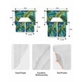 thumbnail image 6 of Summer Tropical Leaves Kitchen Curtain and Valance Set 3 Pieces,Rod Pocket Short Tier Curtains 24 Inch Length,Blue Green Botanical Leaf Plants Swag Topper Small Window Treatment for Cafe Bathroom, 6 of 6