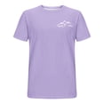 thumbnail image 4 of Ceisia Men Mountain Range Print T Shirt Short Sleeve Minimalist Design Crew Neck Casual Regular Fit Soft Cotton Outdoor Top Purple L Gifts for Father, 4 of 5