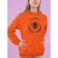 thumbnail image 2 of Bee Happy Nature Garland Hoodie Women -Image by Shutterstock, Female 4X-Large, 2 of 4
