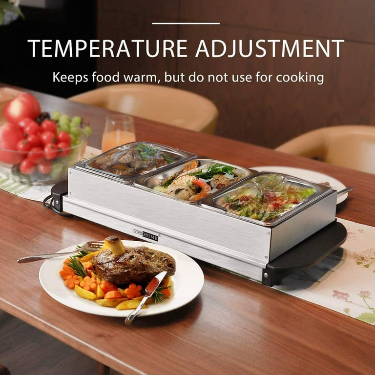  Food and Plate Warming Tray Food Warming Tray Electric Food  Warmer Plate Multifunctional Hot Plate Keeps Food Hot Warming Serving Tray  for Buffets Parties (Red) (Black): Home & Kitchen