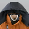 thumbnail image 3 of Efsteb Boys Puffer Jacket Windproof Ski Coat Warm Snow Hooded Jacket Stand Collar Fleece Lined Winter Outerwear with Pockets (Orange,6 Years), 3 of 3
