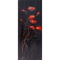 thumbnail image 2 of Kruk 15x32 Black Ornate Wood Framed with Double Matting Museum Art Print Titled - Poppies Trip1, 2 of 4