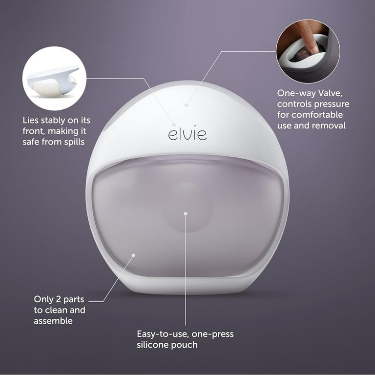 Elvie Curve Manual Wearable Breast Pump Hands-Free, Kick