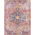 thumbnail image 2 of Hauteloom Shueyville Boho Colorful Area Rug for Living Room, Bedroom Area Rug - Traditional Vintage Medallion Carpet - Orange, Purple, Magenta, Teal - 9' x 12'6", 2 of 14