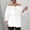 White, variant on Women's Off Shoulder Top Bow Tie Front Layered Ruffle Short Sleeve Blouse Top