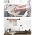 thumbnail image 5 of Brown Eucalyptus Leaves Kitchen Dish Towels for Drying Dishes Set of 4, Spring Leaves Plants Country Beige Waffle Weave Microfiber Hand Tea Bathroom Towels Quick Dry & Absorbent Towel 15.7x23.6, 5 of 7