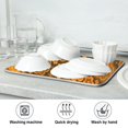 thumbnail image 7 of Yayeee Dish Drying Mat for Kitchen Counter 16"x18" Microfiber Absorbent Pad, Retro Orange Flowers, 7 of 7