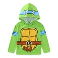thumbnail image 2 of Nickelodeon Teenage Mutant Ninja Turtles TMNT Leonardo Long Sleeve Hooded Shirt (Boys), Sizes 4-20, 2 of 6