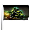 thumbnail image 1 of Moto/Bicicleta Bandera impresa con temática, regalo perfecto para fanáticos, amigos y familiares, y adecuada para actividades al aire libre e interiores, decoraciones de fiesta. 60*90CM, 1 of 6