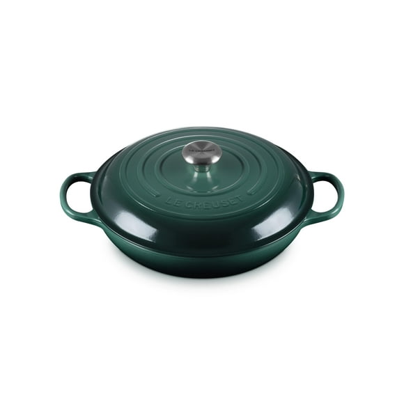 Hierro fundido esmaltado Signature de Braiser Le Creuset, 3,5 L, color artichaut