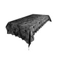 thumbnail image 4 of Mantel de encaje negro para Halloween, decoración de mesa de Halloween, centro de mesa, mantel de telaraña para mesa de comedor, tienda, sala de estar Murciélagos 122x244cm, 4 of 8