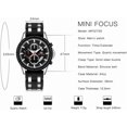 thumbnail image 7 of Mens Chronograph Waterproof Sports Analog Quartz Silicone Band Fashion Wrist Watch for Men, 7 of 7