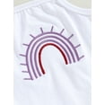 thumbnail image 6 of Cenuakty Baby Girls Clothes, Sleeveless Rainbow Embroidery Sling Vest Romper Short Pants + Head Band, 6 of 9