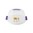 thumbnail image 6 of Wilton Cake and Cupcake Carrier, Perfect 10-Inch Round Cake or 13 Cupcakes, Reversible Base, Secure Lock, Ideal for Transporting Desserts, Transparent White, 6 of 8
