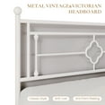 thumbnail image 6 of Sha Cerlin White Twin Size Metal Platform Bed Frame with Victorian Vintage Headboard, 6 of 9