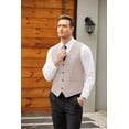 thumbnail image 2 of COOFANDY Men's Formal Waistcoat Regular Fit Business Dress Vest 4 Button, 2 of 6